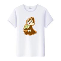 Kawaii Disney Cartoon Chip 'n' Dale Graphic T-shirt Summer Ladies Blouses Men White Tees Clothes Woman Y2K Tshirt Plus Size Tops XXL