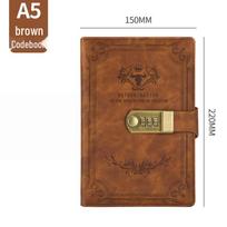 Cross A5 Retro Password Book: Thickened Creative Student Diary & Business Office Notebook Set in Gift Box.