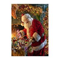 Santa Claus 5D Diamond Painting Full Circle Diamond Embroidery Christmas Landscape Cross Stitch Rhinestone Mosaic Home Decoratio 30X40cm