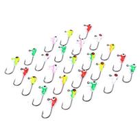 50pcs Vibrant Jig Head Lures Soft Baits Hard Baits Fishing Hooks Fishing Tools 50pcs