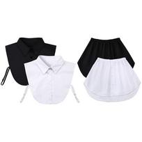 4 Pcs Fake Collar Blouse Dickey Collar for Women Detachable Collar False Half Shirts Sweep Shirt Extender Adjustable Layering Fa