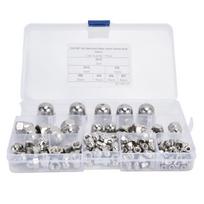 170Pcs Acorn Nuts Dome Head 304 Stainless Steel Caps Nut Assortment Kit for Industry