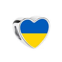 Naujas varinis pakabukas Ukrainos vėliava lašelis pakabukai tinka originaliam apyrankės pakabukui moterims „pasidaryk pats“ papuošalas white