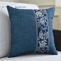 Chinese Style Sofa & Bedside Throw Pillow Cover Without Insert - Large Lumbar and Back Cushion Rectangle/30*50cm/Cover Only