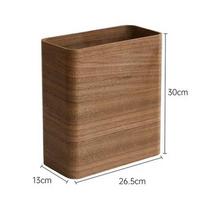 Nordic Japanese-style trash can solid wood trash can household wooden storage box creative bedroom living room kitchen trash can 12L