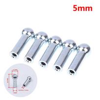 (YOUU06)5pc Gym Pulley Machine Stopper Cable Ball Terminal Wire Port Joint Part For Diameter 5mm 6mm Cable Fitness Equipment white