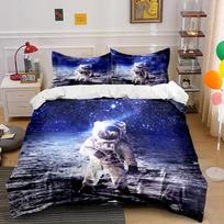 Astronaut Space Galaxy Bedding Set Bedding set (1 duvet cover, 2 pillowcases, duvet not included) 135x200cm