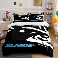XLARGE Logo Black and White Bedding Set Bedding set (1 duvet cover, 2 pillowcases, duvet not included) 135x200cm