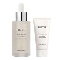 TIRTIR Emergency Soothing Serum 50ml + Milk Pack Cleanser 50ml Set white