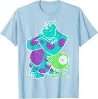 Hot Fashion Disney Pixar Monsters University Sulley & Mike Best Buds T-Shirt S-4XL Four Seasons Gift XXXL