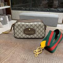[Pre-Owned] Neo Vintage Series Gold Foil Logo Metal Tiger Head Monogram Canvas And Leather Camera Bag - Very Good #3ZZNH ONE SIZE