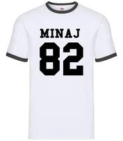 Minaj 82 - Mens Ringer - Nicki 1982 Singer Rapper Birthday Age Gift L