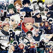 10/30/80pcs Japanese Anime Jujutsu Kaisen Stickers Cool Itadori Yuji Satoru Gojo Decals for Guitar Helmet Phone Cartoon Sticker