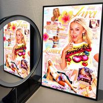 Singer Zara Larsson Midnight Sun Anime Self-adhesive Art Poster Fancy Wall Sticker for Living Room Bar Decoration Decorative (as the picture,10x15cm No Frame)