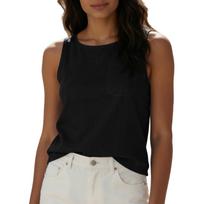 Women's Denim Crop Tank Top - Color Fitted Casual Vest for Summer Outfits L