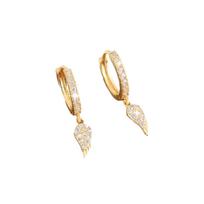 Elegant Drop Earrings for Women - Gold Tone with Zirconia, Trendy Fashion Jewelry Gift one size