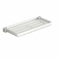 30/40/50cm Bathroom Folding Rack Space Saving Easy To Install Storage Shelf Waterproof Heavy Duty Shower Rack Shower Room (White,30cm)