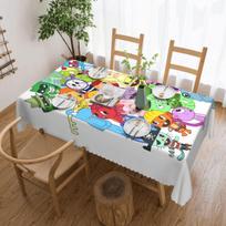 Happy Tree Friends All Characters Rectangular Tablecloth Oilproof Table Cover for Festival Party Decorations Table Cloth 137x183cm