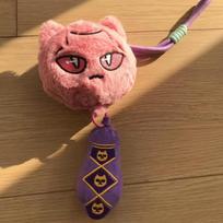 Anime JOJO Kira Yoshikage Cosplay Keychain Cute Plush Stuffed Cotton Doll Backpack Pendant Keyring Christmas Decoration