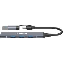 Canyon Hub Ds-02 4 W 1 Usb-A/C Szary