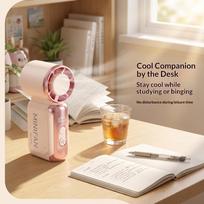 Handheld Turbo Fan [16H Cooling] 4000mAh USB Rechargeable 5-Speed Turbo Air Duct Design Pocket Fan for No Plug Required