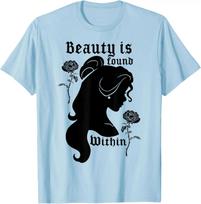 Fashion Casual Disney Beauty & The Beast Belle Found Within Graphic T-Shirt T-Shirt S-4XL Summer M