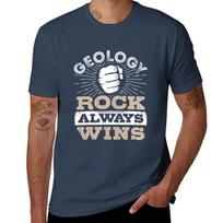 Geology Rock Always Wins Funny Geologist T-Shirt quick drying customs vintage t shirt men L