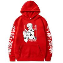 Unisex Japonija Anime Jujutsu Kaisen Hoodies Vyriški Yuji Itadori Animaciniai megztiniai Ryomen Sukuna Grafiniai dideli gatvės drabužiai Vyriški M