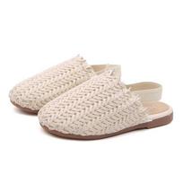 Spring Summer Girls Shoes Weaven Knitted Design Children Flat Shoes Kids Summer Sandals Princess Sweet Soft Fashion For Toddlers 21