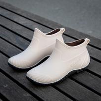 2025 Women's Waterproof Low-Top Non-Slip Fashion Rain Boots with Plus Velvet 37