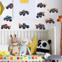 Cartoon Buggy Bedroom Living Room Home Background Beautification Decoration Wall Stickers 40*60cm/fun-e267 gray