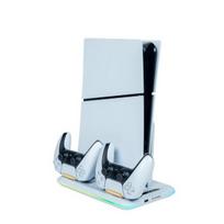 Žaidimų konsolė Nacon įkrovimo stotis with Fan RGB/USB Hub/Fan, White PS5 Slim