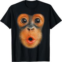Monkey Blowing Face Monkey Halloween Costume Outfit T-Shirt S