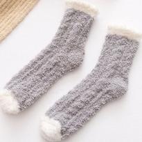 Winter Coral Velvet Thick Socks For Children's Home Plush Socks One Size