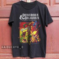 Dungeons & Dragons Shirt Animated Series 80s Unisex Black T-shirt  Free Shipping Unisex T-Shirt XL