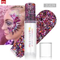 Body Glitter Stick, Facial Painting, Sequin Gel, Mermaid Makeup, Music Festival Carnival, Hair, Eyeshadow, Makeup. One Size gray