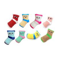 Dog Chew Toy Bite-Resistant Multi-purpose Soft Fabric Socks Shape Puppy Squeaky Noise Sound Toy for Training
