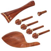 IRIN Mahogany Violin Pegs 3/4 4/4 Chin Rest End Pin Tuner Tailpiece Set Violin Replacement Parts Stringed Instrument Accessories