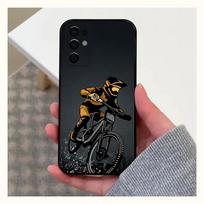 Mountain bike MTB Phone Case For Samsung S24,S21,S22,S23,S30,Ultra,S20,Plus,Fe,Lite,Note,10,9,5G Black Soft Cover Samsung S30plus5G
