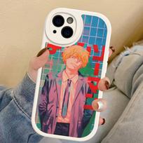 Anime Denji Chainsaw Man Leather Phone Case For IPhone 16 15 14 13 12 11 Pro Max Plus Shockproof Cover iPhone 14