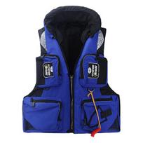 Life Vest Multi-pocket Detachable Large Assist Comfortable Color Abrasion-resistant Water Buoyancy Bright Adults Sea Fishing 2XL mėlyna