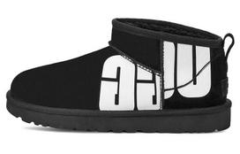 UGG Classic Ultra Mini Broken Logo 'Black White' Women's 1126373-BLK 36