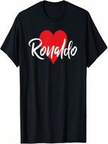 I Love Ronaldo First Name Tshirt I Heart Named T-Shirt S įvairiaspalvis
