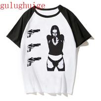 Y2k Tee women anime funny harajuku tshirt girl Japanese clothes t-shirt 2000s 90s punk t shirt XS