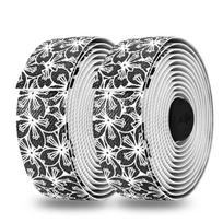 Shock-absorbing Bike Handlebar Tape Cherry Blossom Bicycle Handlebar Belt  Outdoor Sports white balck