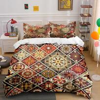 Colorful Bohemian Geometric Bedding Set Bedding set (1 duvet cover, 2 pillowcases, duvet not included) 135x200cm