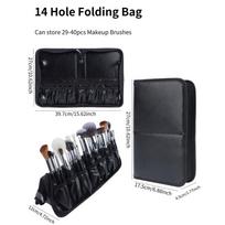 Folding Upright Makeup Brush Bag 14/29 Holes Cosmetic Brush Container  Travel and Home 14 Holes