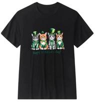 Happy St Catricks Day St Patricks Day Cat Funny Unisex T Shirt S