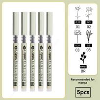 12 Tibs Black Pen Fine Line Sketching Marker Different Tips Fineliner Drawing Pens Manga Art Marker Calligraphy Set Supplies