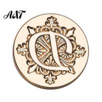 Wax Seal Stamp Head Iris A-Z Initial Alphabet Head, Brass Engraved Stationery Sealing for Wedding Invitations Envelopes Journal Gift Packaging D
